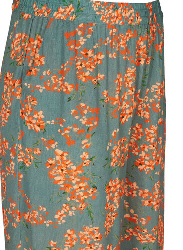 Løse culottebukser i viskose, Balsam Green Flower, Packshot image number 2