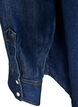 Denimskjorte i lyocell med trykknapper, Bl&aring;, Packshot image number 3