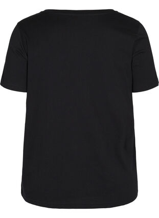 T-skjorte til trening med trykk, Black w. LFT, Packshot image number 1