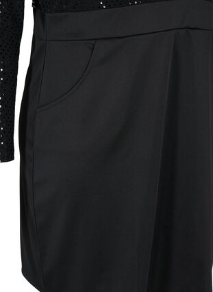 Tettsittende kjole med glitterstruktur, Black, Packshot image number 3