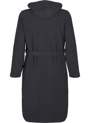 Zizzi Morgenkåpe med glidelås og hette, Grå, Packshot image number 1