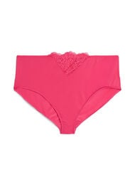 Mikrofibertruser med blonder detaljer, Rosa