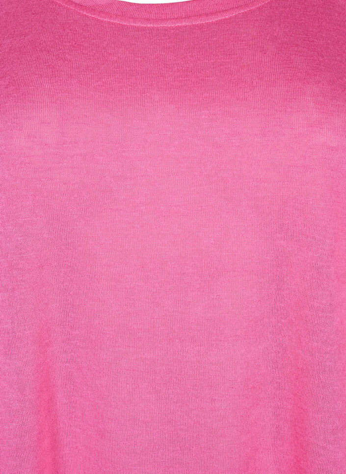 Bluse med 3/4-ermer, Shocking Pink, Packshot image number 2