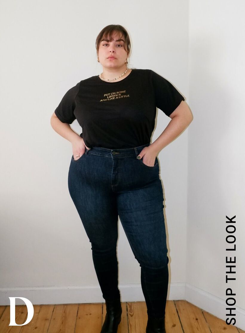 1 et par jeans – 3 kroppsfasonger, , Model