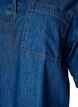 Denimbluse med brystlomme og albuelange ermer, Bl&aring;, Packshot image number 2