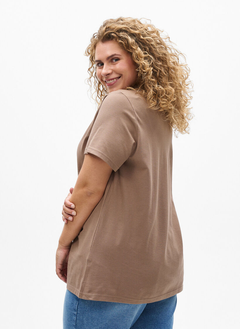 FLASH - Poloskjorte med korte ermer, Brun, Model image number 2