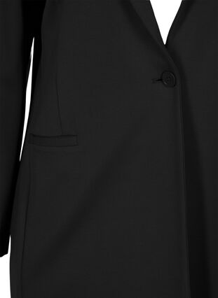 Lang blazer, Black, Packshot image number 3