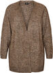 Lang cardigan med lommer, Brun, Packshot image number 0