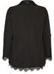 Blazer med blondedetaljer, Svart, Packshot image number 1