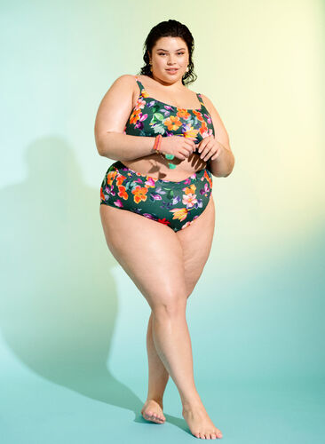 Bikinibukser med utskrift og høy midje, Meave Print, Image image number 0