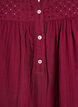 Bluse i bomullsmuslin med broderi anglaise, Mørk Bordeaux, Packshot image number 2