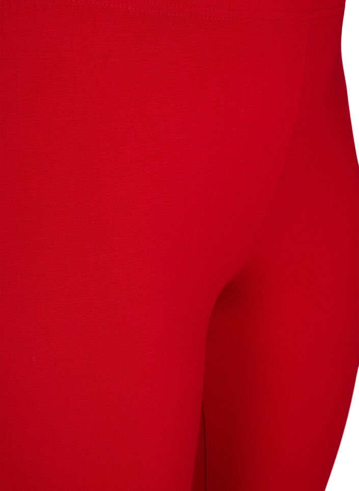Basisleggings i viskose med 3/4-lengde, R&oslash;d, Packshot image number 2
