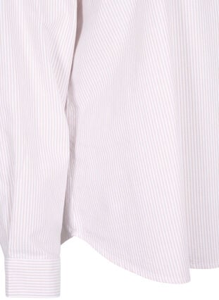 Langermet bomullsskjorte, White Taupe Stripe, Packshot image number 3