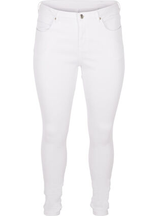 Super slim Amy jeans med høyt liv, White, Packshot image number 0
