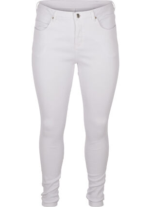 Super slim Amy jeans med høyt liv, White, Packshot image number 0