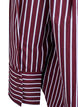 Loose fit skjorte med striper og en brystlomme, Mørk Bordeaux, Packshot image number 3