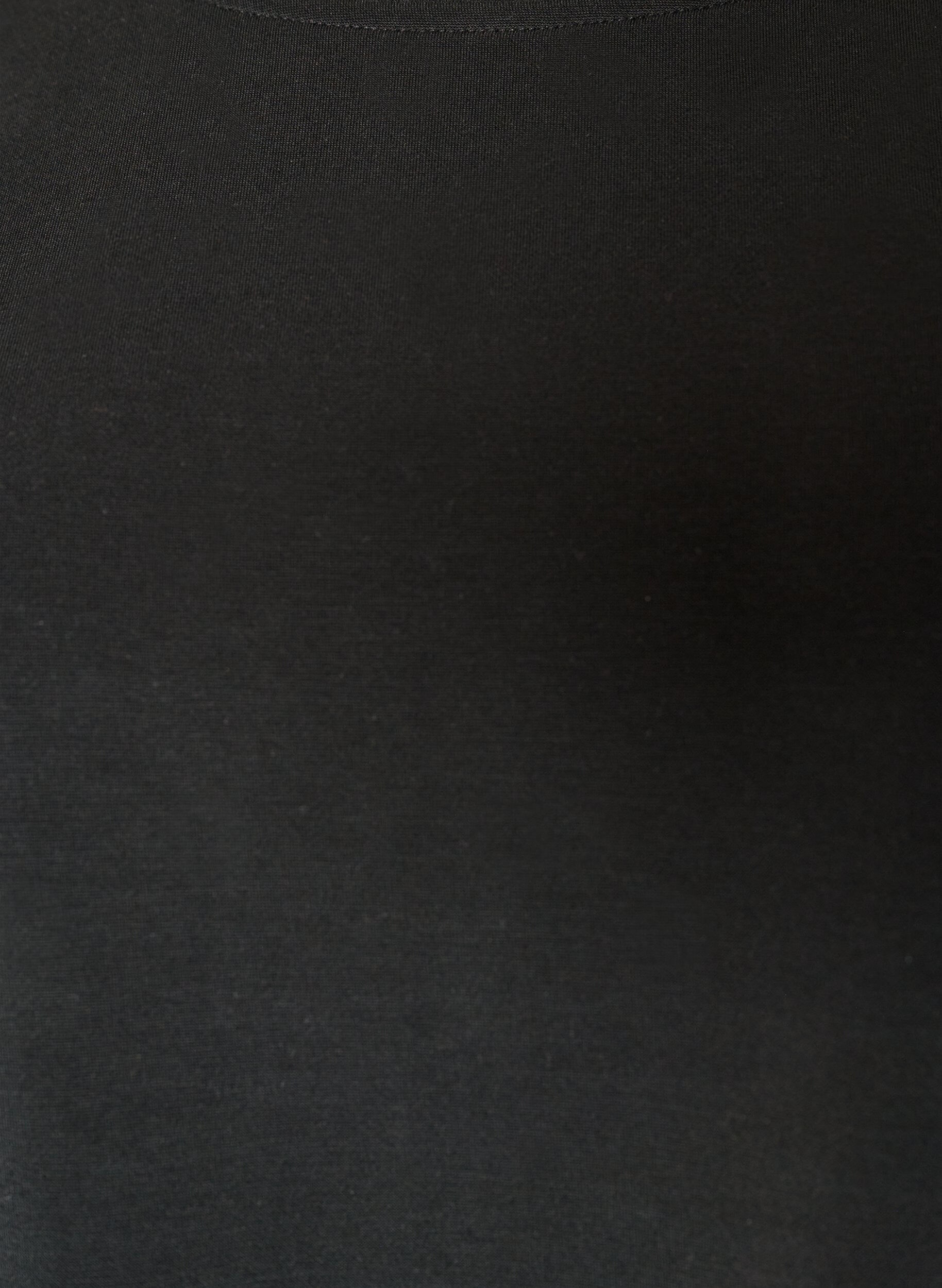 ZizziBluse med mesh-ermer og blondekant, Svart, Packshot image number 2
