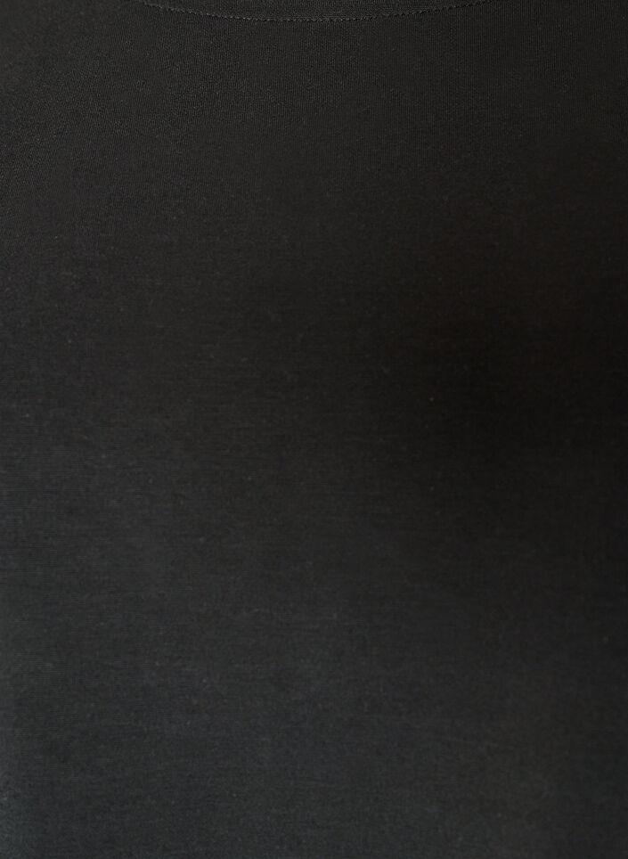 Bluse med mesh-ermer og blondekant, Svart, Packshot image number 2