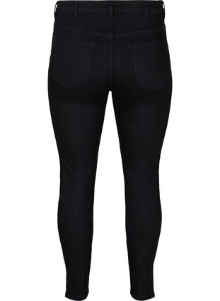 Kampanjevare - Cropped Amy jeans med splitt, Black, Packshot image number 1