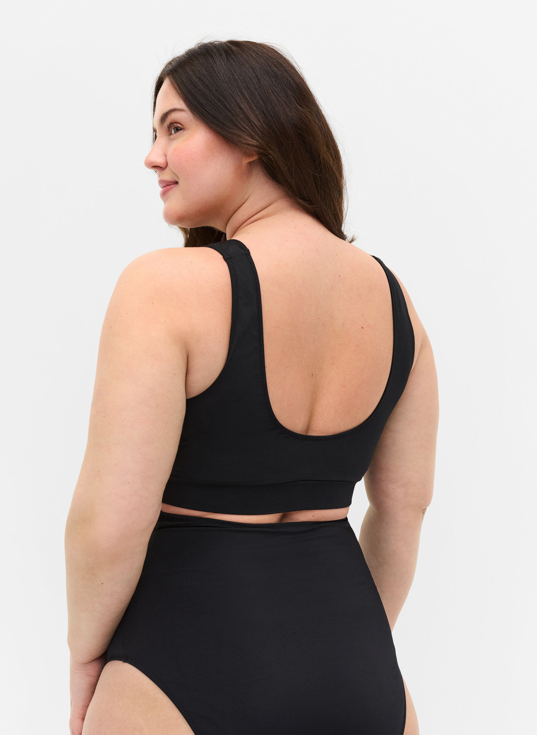 Zizzi Bikinitopp med rund hals, Black, Model image number 1