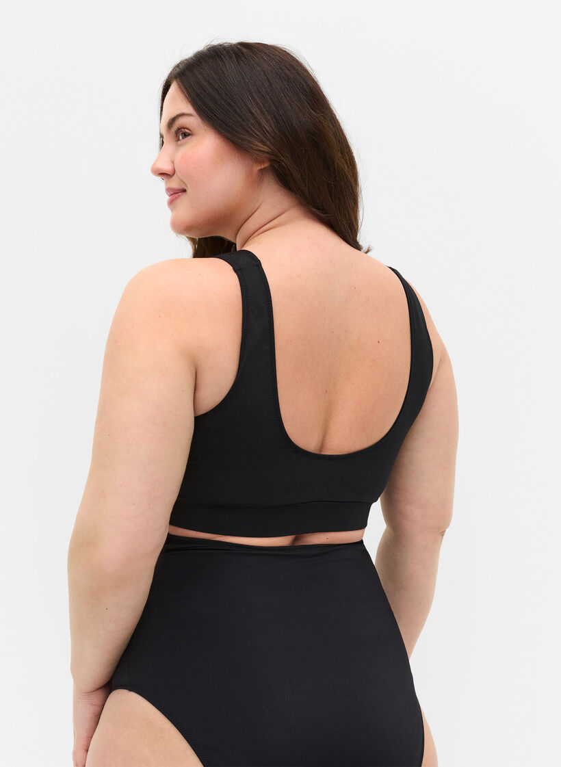 Bikinitopp med rund hals, Black, Model image number 1