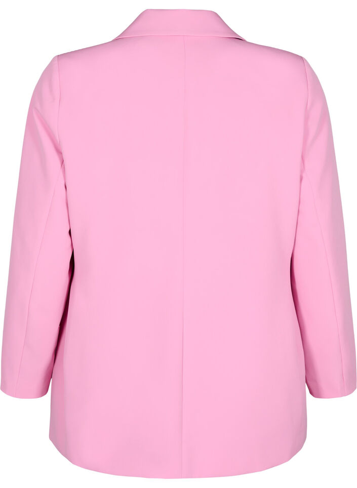 Klassisk blazer med knappelukking, Rosa, Packshot image number 1