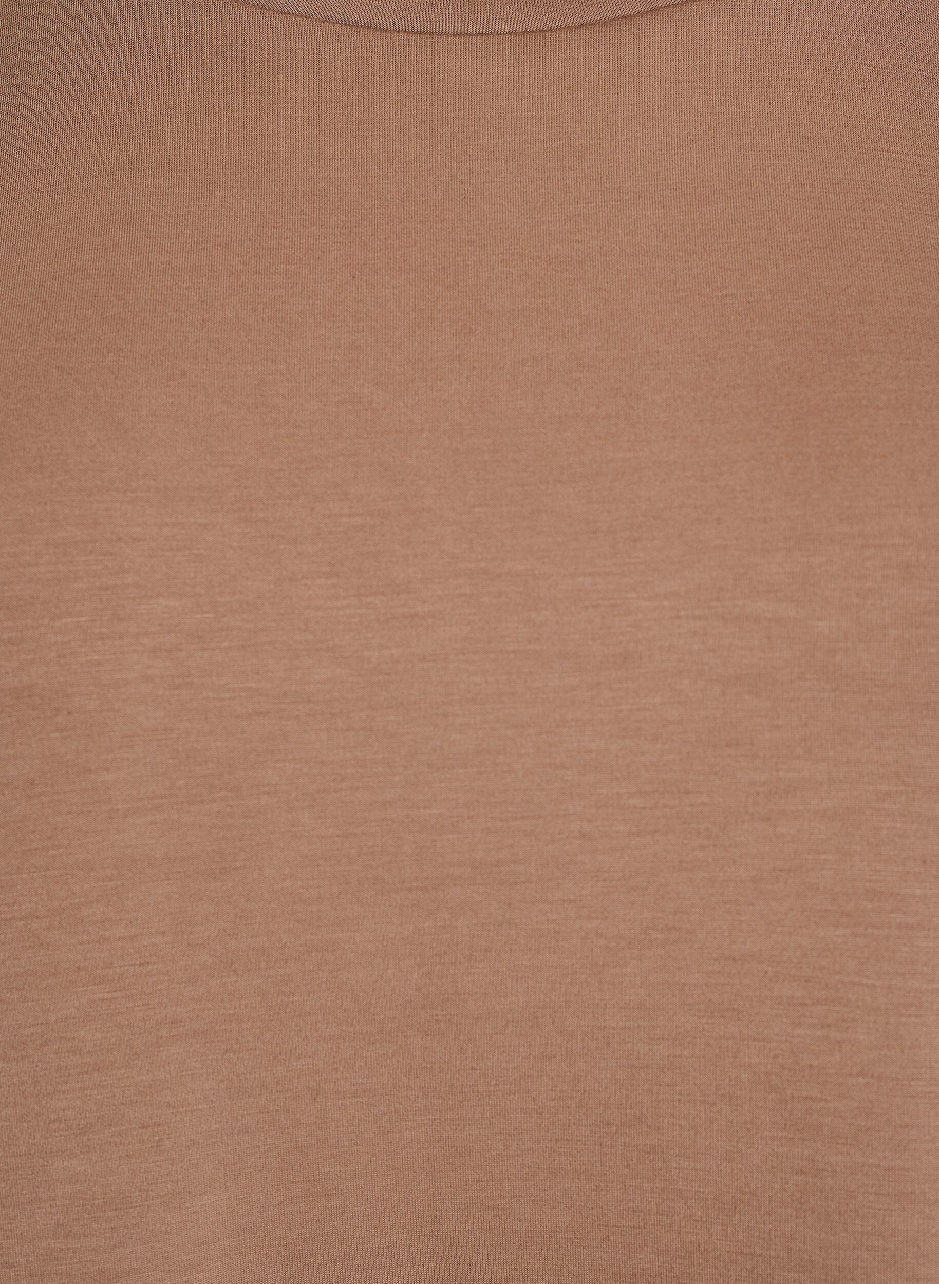 Zizzi Kort loose fit t-skjorte i modalblanding, Brun, Packshot image number 2