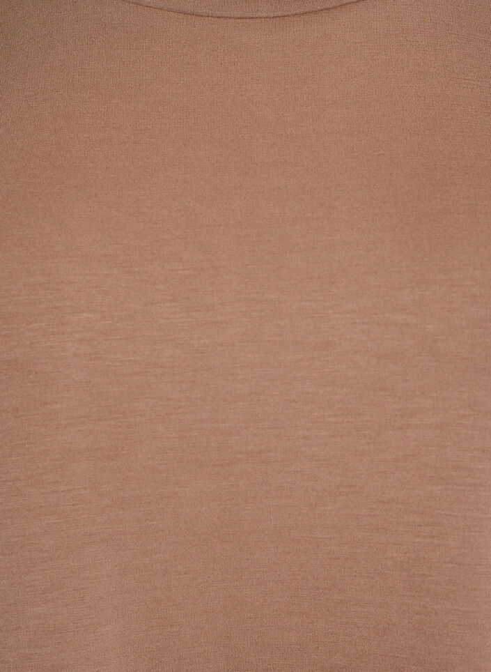 Kort loose fit t-skjorte i modalblanding, Brun, Packshot image number 2