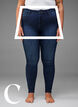 Supersmale jeans med høy midje, Dark Blue, Model image number 2