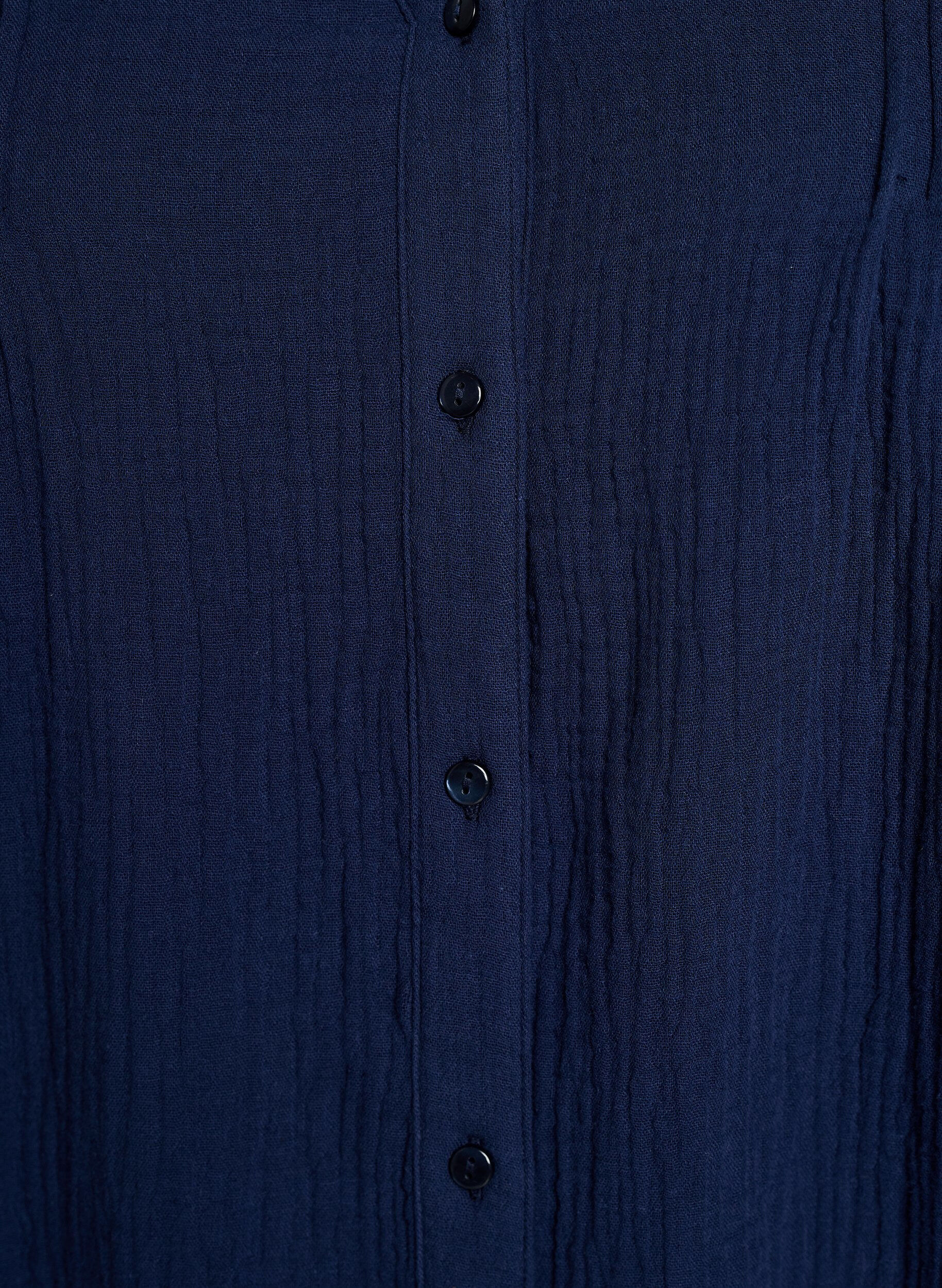 Zizzi Bluse i bomullsmusselin med broderte detaljer, Bl&aring;, Packshot image number 2