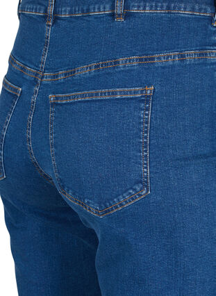  Gemma jeans med høy midje og rett passform, Dark blue, Packshot image number 3