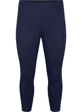 Zizzi Basis 3/4 leggings i viskose, Blå, Packshot image number 0