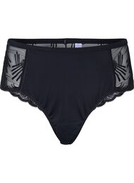 Hipster g-streng med blonder, Black