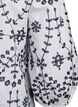 3/4 ermet bluse med kontrasterende broderi anglaise, Hvit, Packshot image number 3