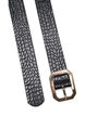 Belte i imitert skinn med krokom&oslash;nster, Black w. Gold Buckle, Packshot image number 1