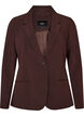 Klassisk blazer med enkel knappelukking, Brun, Packshot image number 0