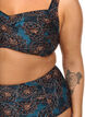 Polstret bikinioverdel med trykk, Blå, Model image number 2