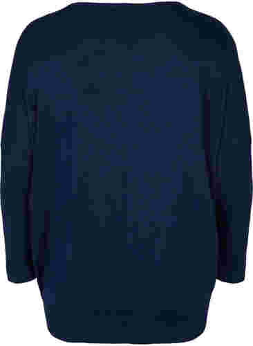 Strikket tunika i en viskoseblanding, Navy Blazer, Packshot image number 1