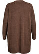 Ribbestrikket cardigan med lommer, Brun, Packshot image number 1