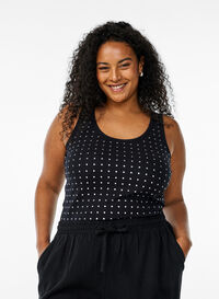 Tanktopp med nagler, Black Tanktopp med nagler, Black, Model