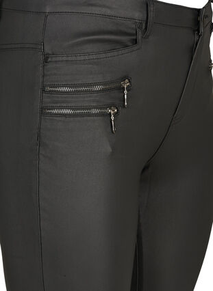 Coated ekstra slim Sanna jeans, Black, Packshot image number 2