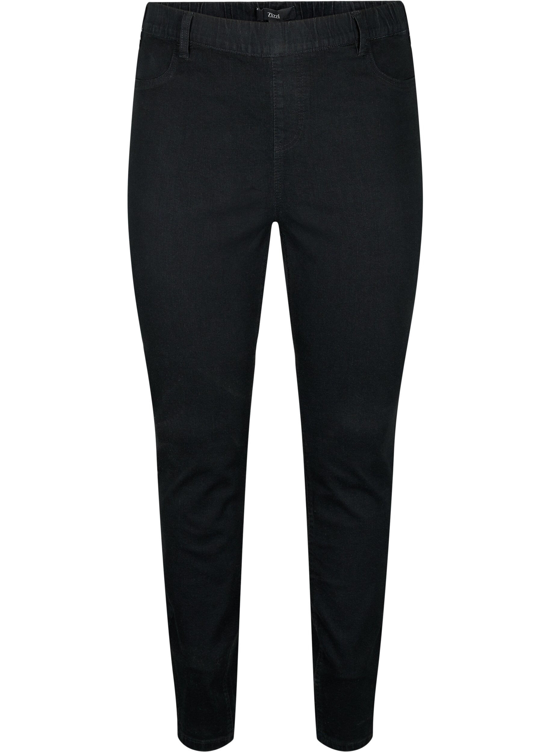 Zizzi Jeggings med baklommer, Black, Packshot image number 0