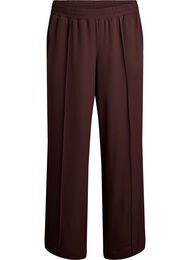 Sporty bukser med rette ben og sidestriper, Deep Mahogany
