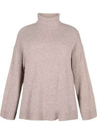 Genser med turtleneck i ull og kashmir