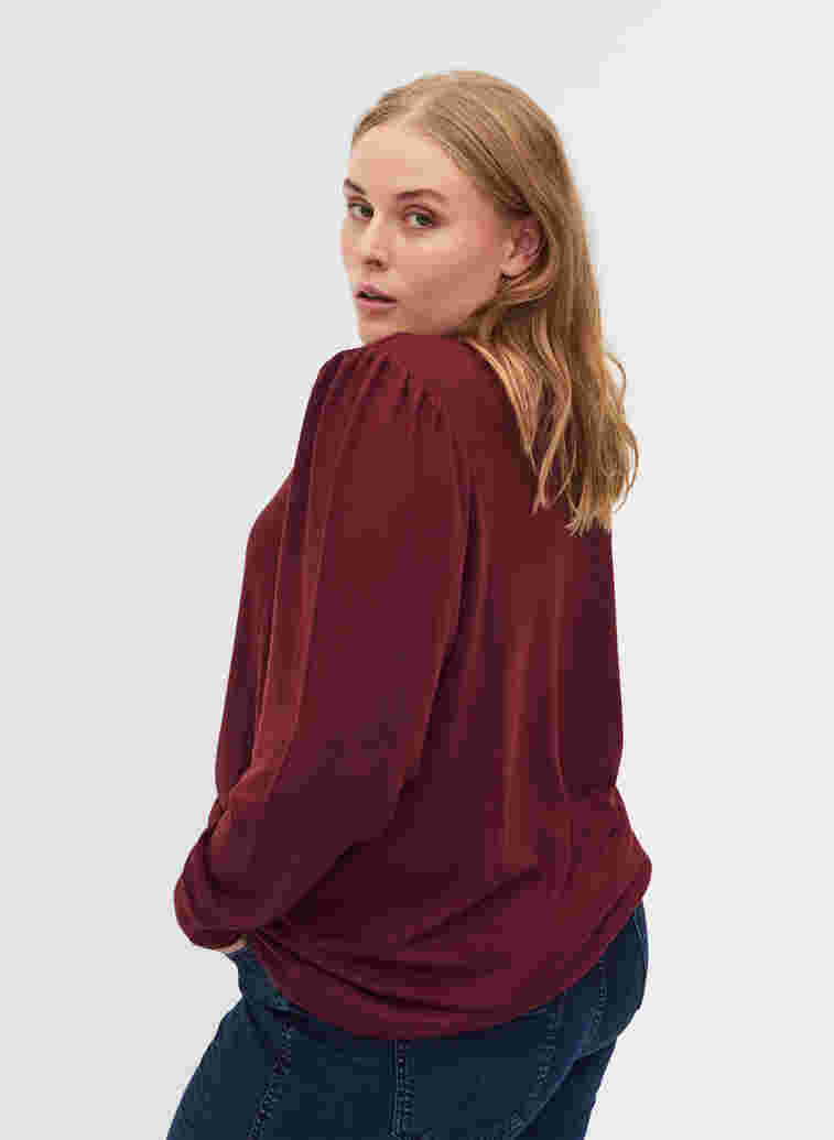 Langermet bluse med skulderdetaljer, Port Royal, Model image number 1