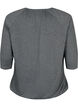 Stripete bluse med 3/4 ermer, Dark Grey Melange, Packshot image number 1