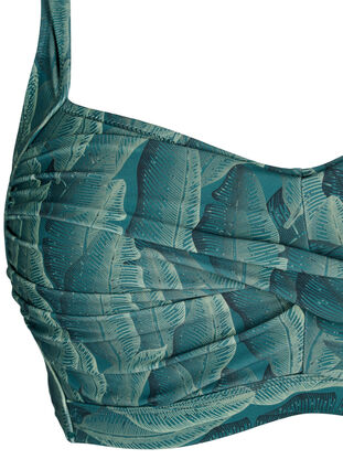 Zizzi Polstret bikinioverdel med trykk, Grønn, Packshot image number 2