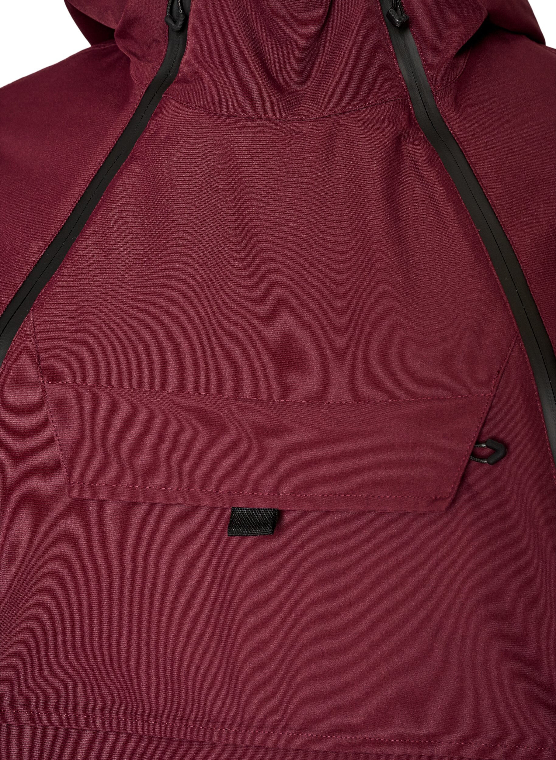 ZizziFunksjonell ski-anorakk med hette, R&oslash;d, Packshot image number 2