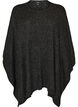 Rund hals strikket poncho, Gr&aring;, Packshot image number 0