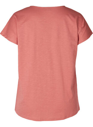 T-skjorte i bomull med mønster, Canyon Rose LEAF, Packshot image number 1